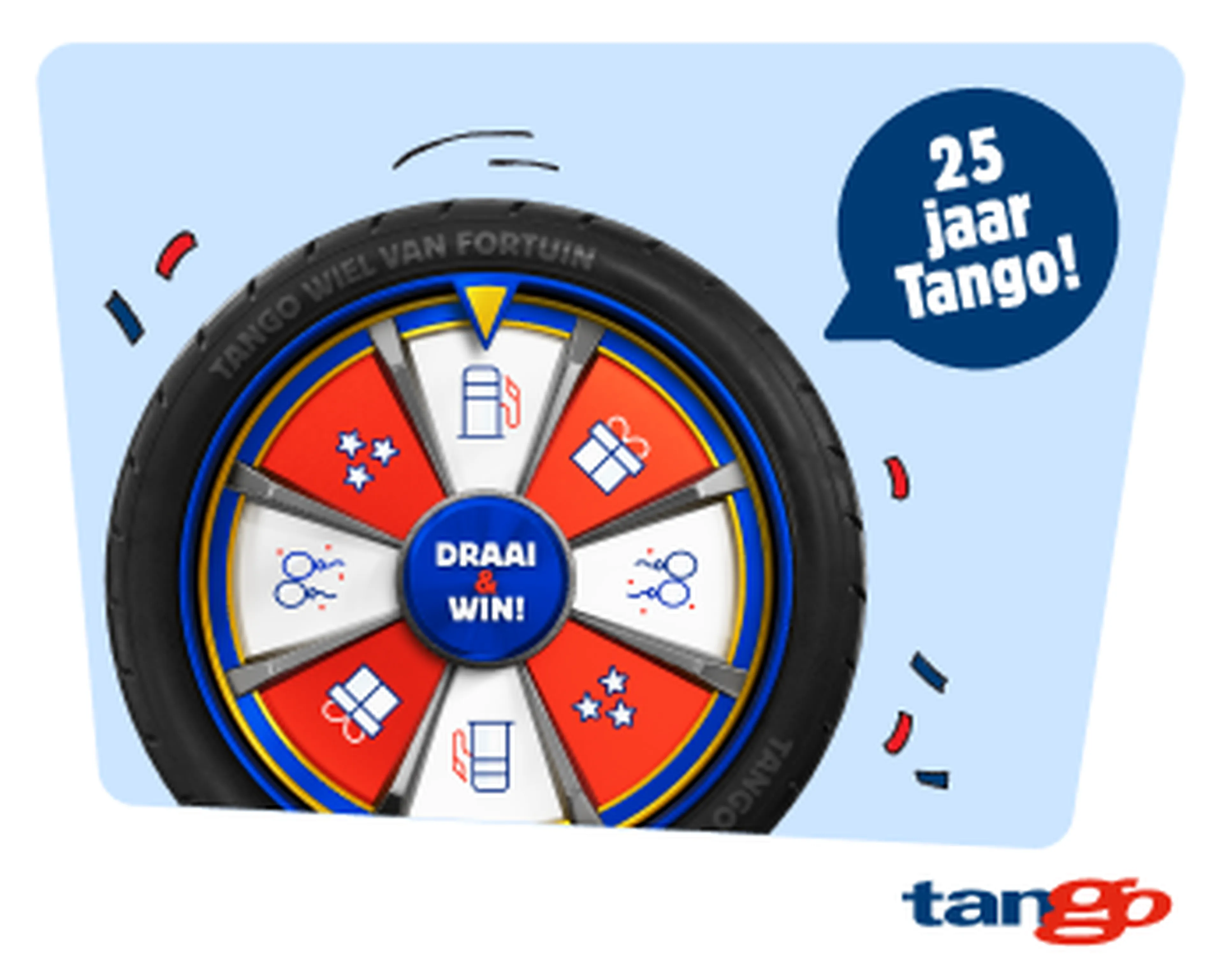 Win een jaar gratis tanken met Tango 25 jaar